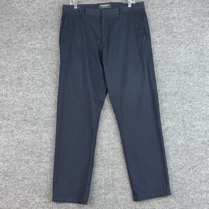 Rodd & Gunn Chino Pants Mens 34R Navy Blue Straight Fit Cotton Casual Stretch